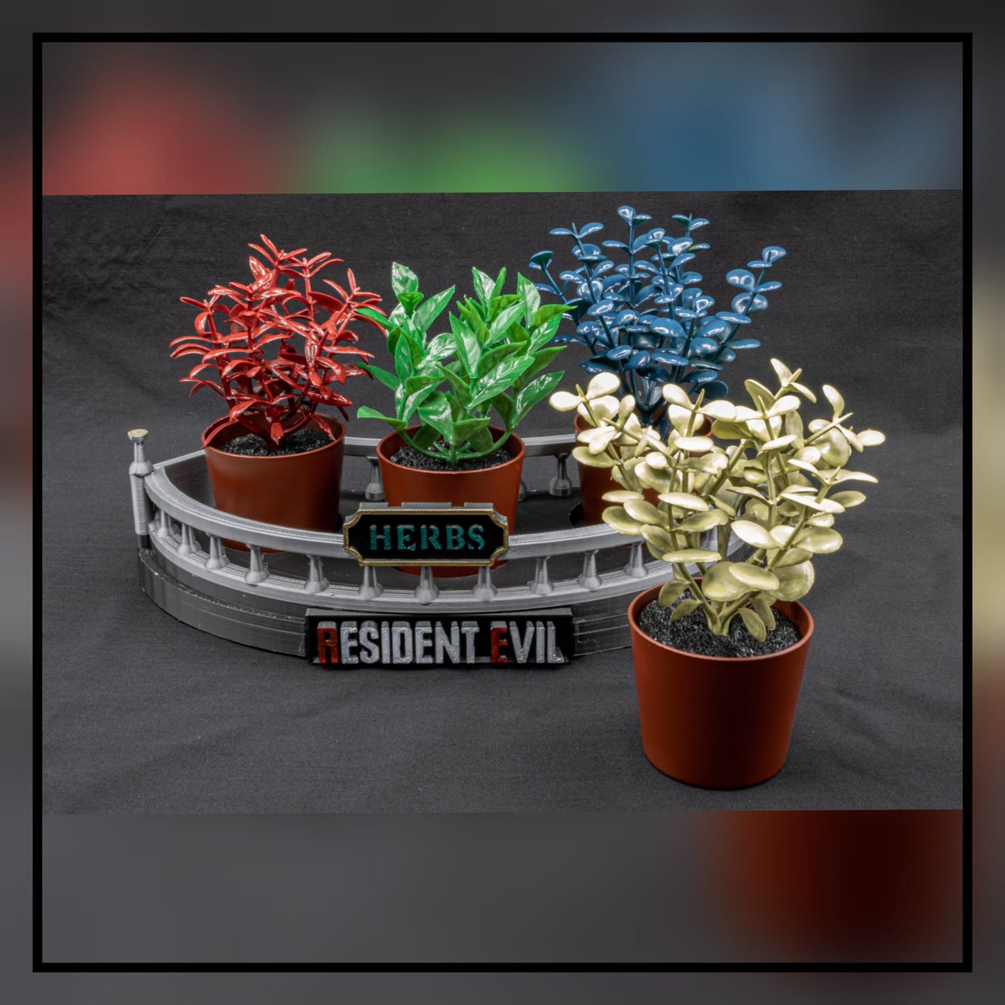 Lote de plantas curativas Resident evil + Expositor